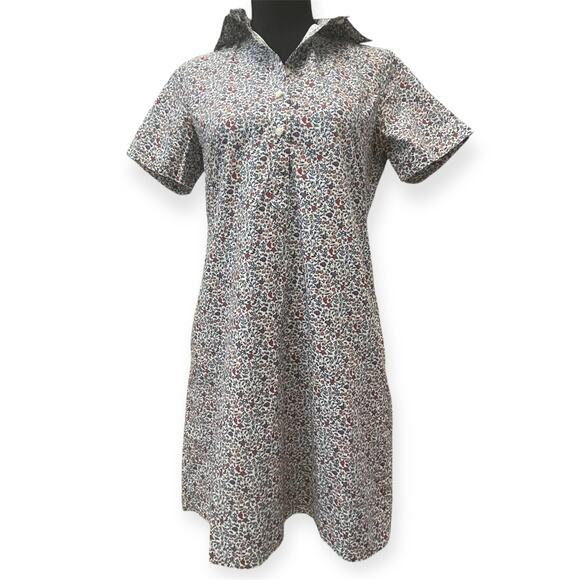 Ann Mashburn Liberty London Floral Print Dress Collar Short Sleeves Size Small - Picture 1 of 7